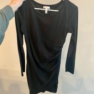 Leith Black Ruched Side Bodycon Dress